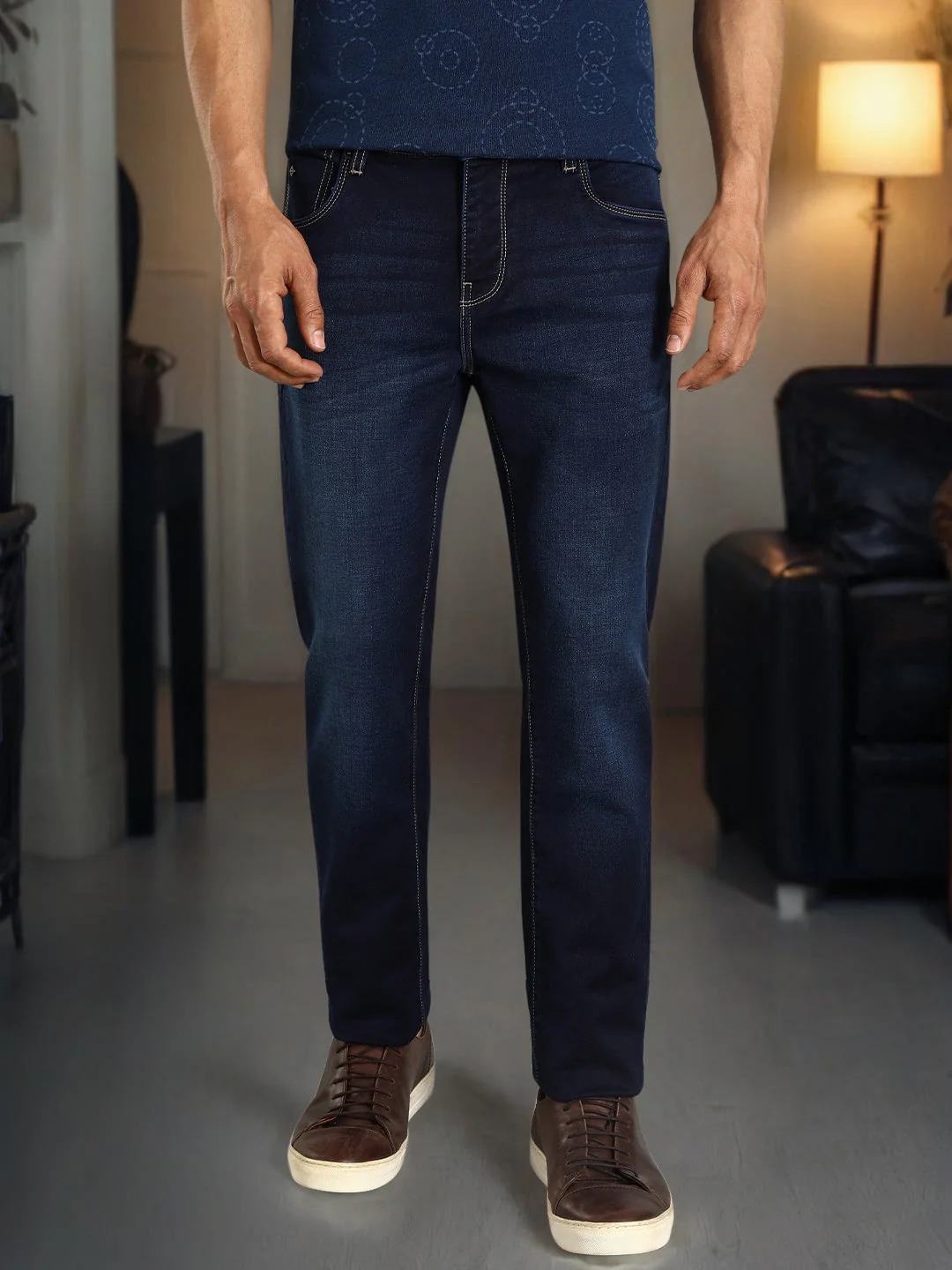 Indian Terrain Men Dark Blue Jeans